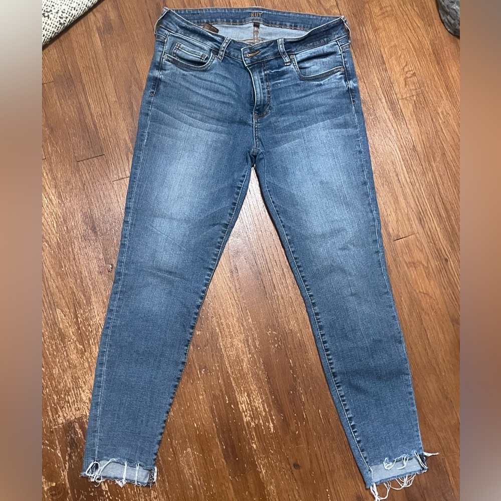 Kut from the Kloth Blue Women Distressed Cuff Jeans